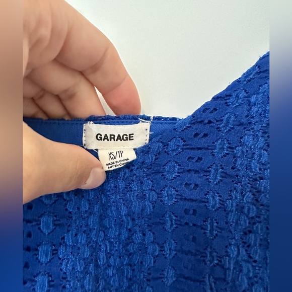 Garage Peplum Blue Top - Picture 3 of 4